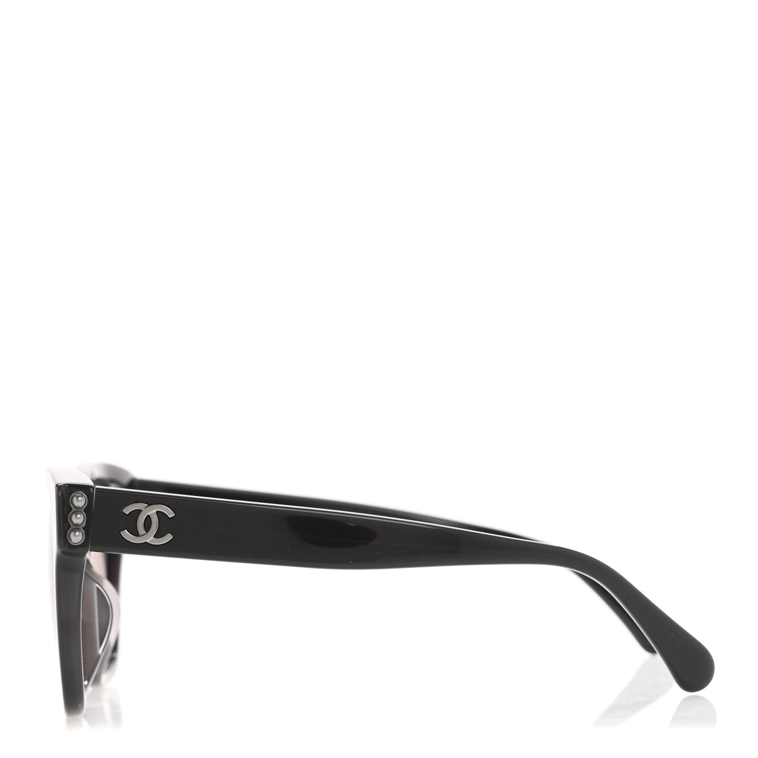 Chanel Acetate Polarized Pearl CC Square Sunglasses 5482-H-A Black 3 of 8