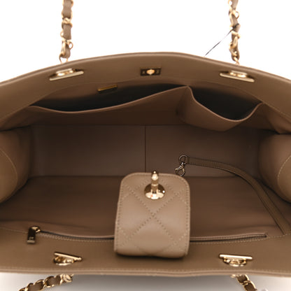 Chanel Calfskin Quilted Large Classic Shopping Tote Beige 5 of 10