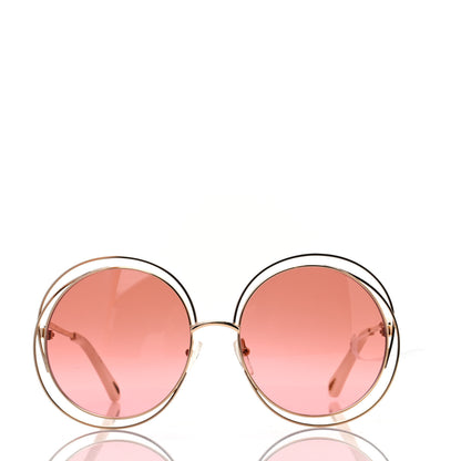 Chloe Metal Oversized Round Carlina Oversized Round Sunglasses CE114SD Gold 2 of 7