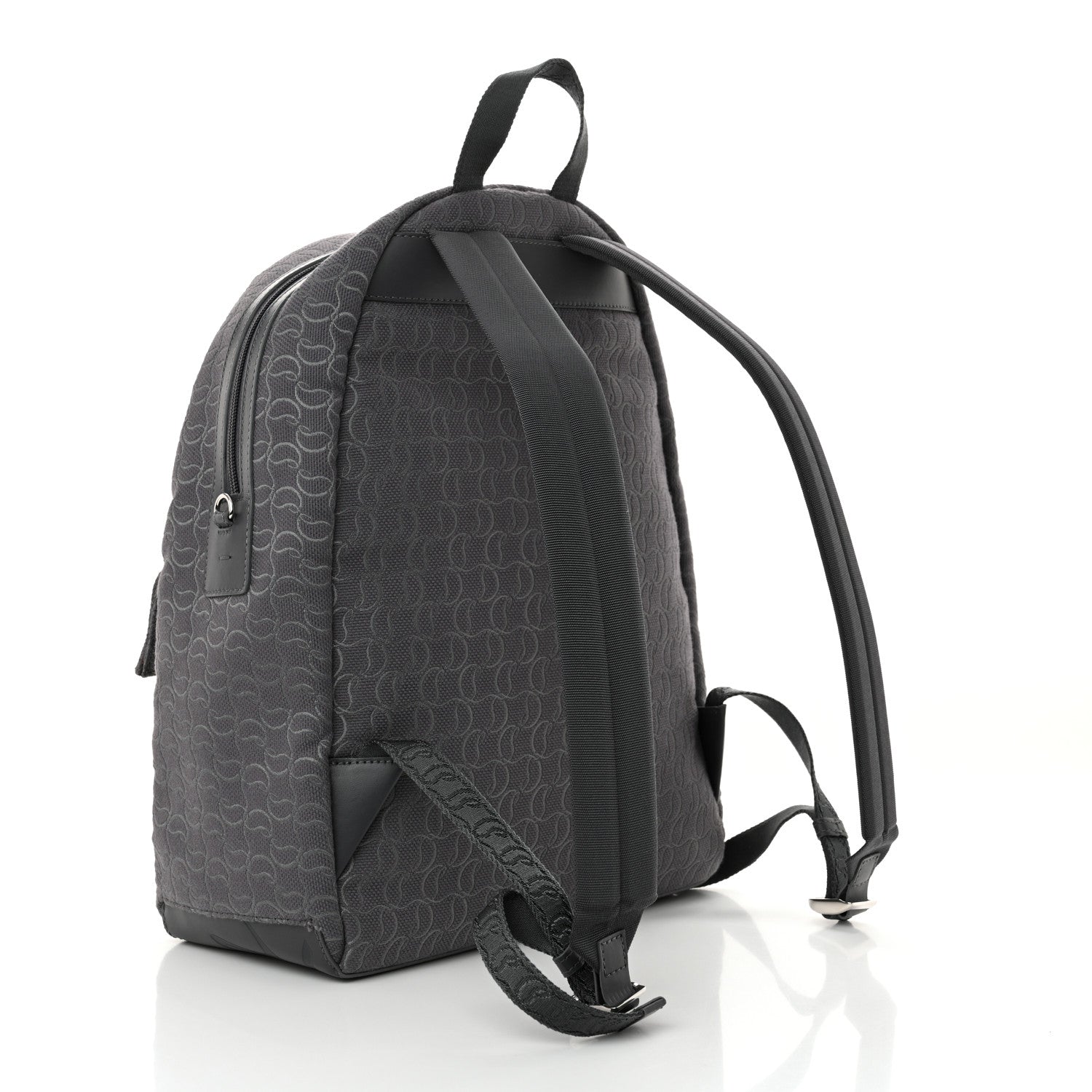 Christian Louboutin Logo Jacquard Zip N Flap Backpack Smoky 3 of 10