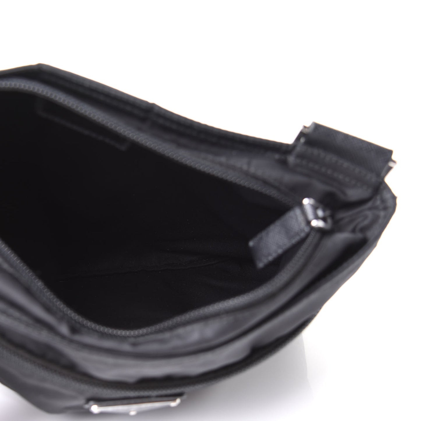 Nylon Vela Flat Messenger Bag Black