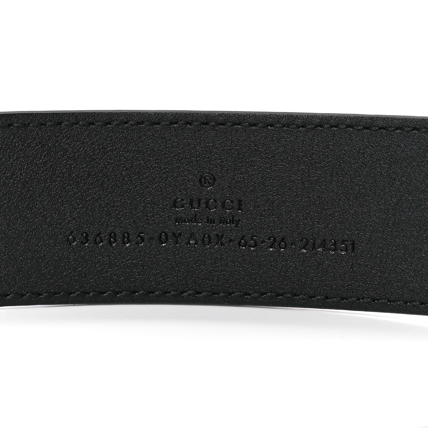 Gucci Calfskin Interlocking G Buckle Belt 65 26 Black 3 of 5