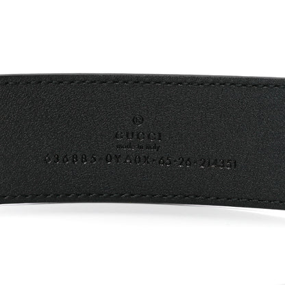 Gucci Calfskin Interlocking G Buckle Belt 65 26 Black 3 of 5