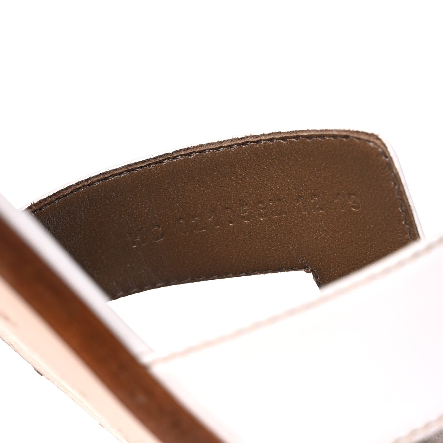 Hermes Box Calfskin Oran Sandals 40 White 8 of 11