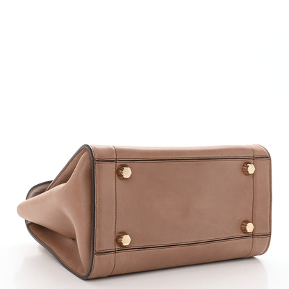 Salvatore Ferragamo Calfskin Sofia Rainbow Top Handle Bag Moka 4 of 9