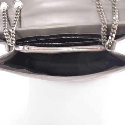 Saint Laurent Calfskin Y Quilted Monogram Medium Loulou Chain Satchel Light Gray 5 of 8