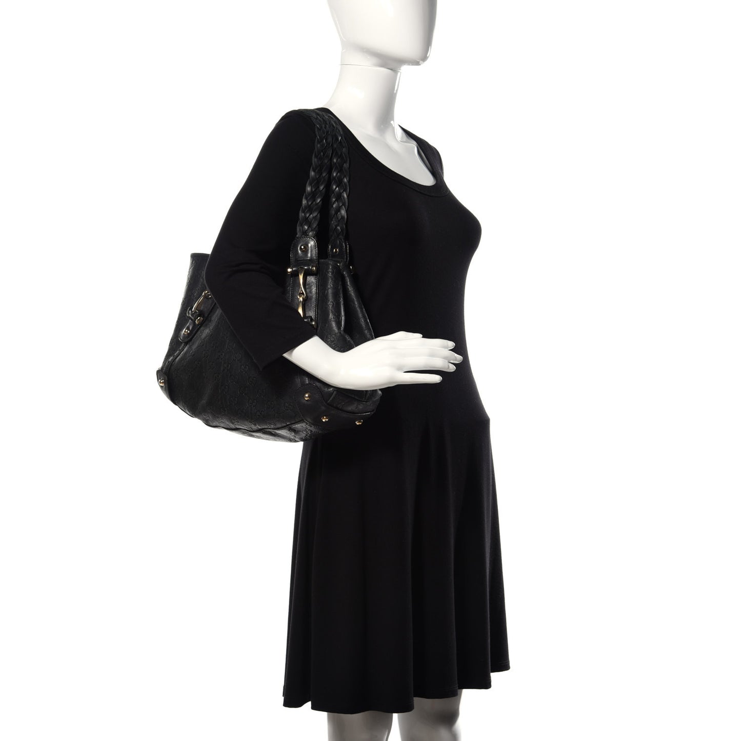 Guccissima Small Pelham Shoulder Bag Black