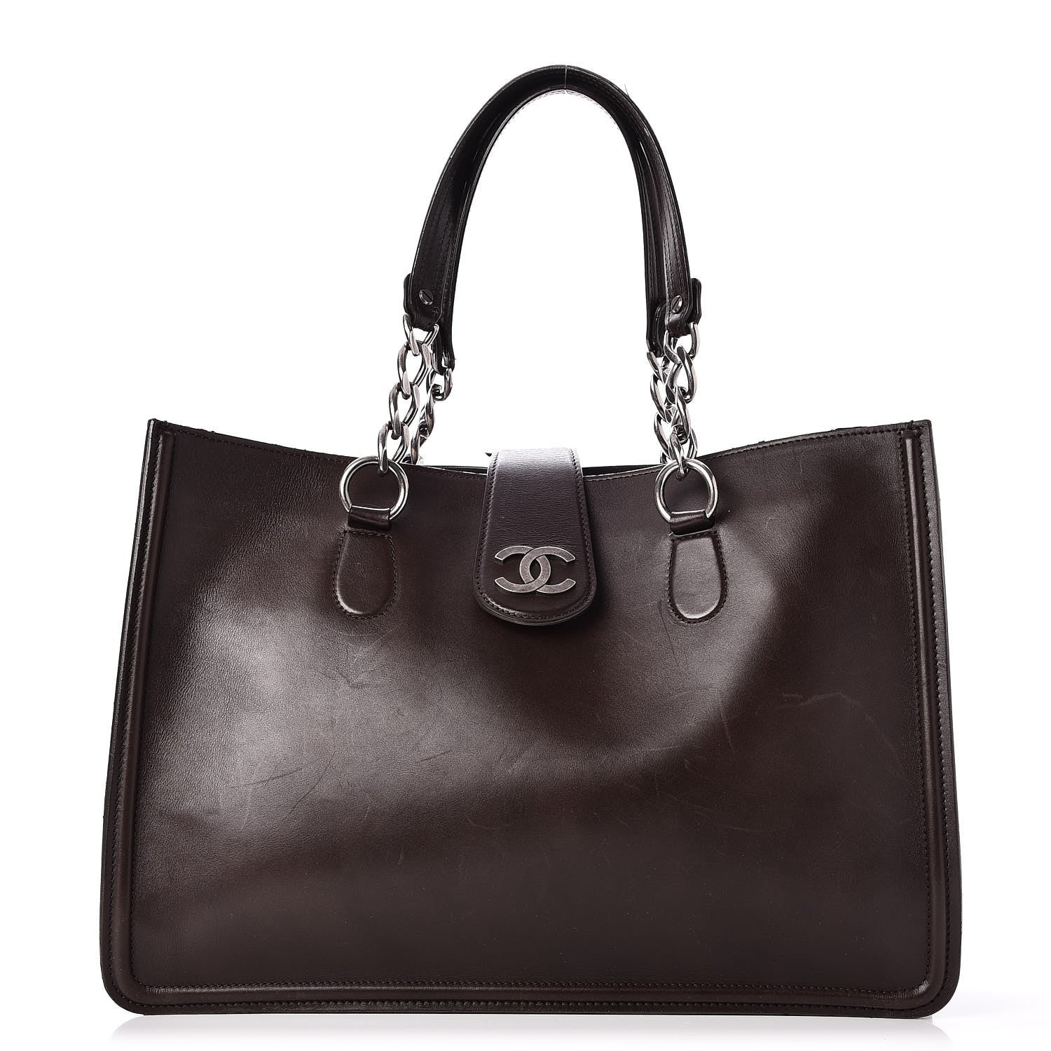 Chanel Smooth Calfskin Country Ride Tote Brown 1 of 14