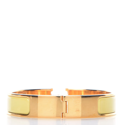 Hermes Enamel Narrow Clic Clac H Bracelet PM Jaune Citron 3 of 5
