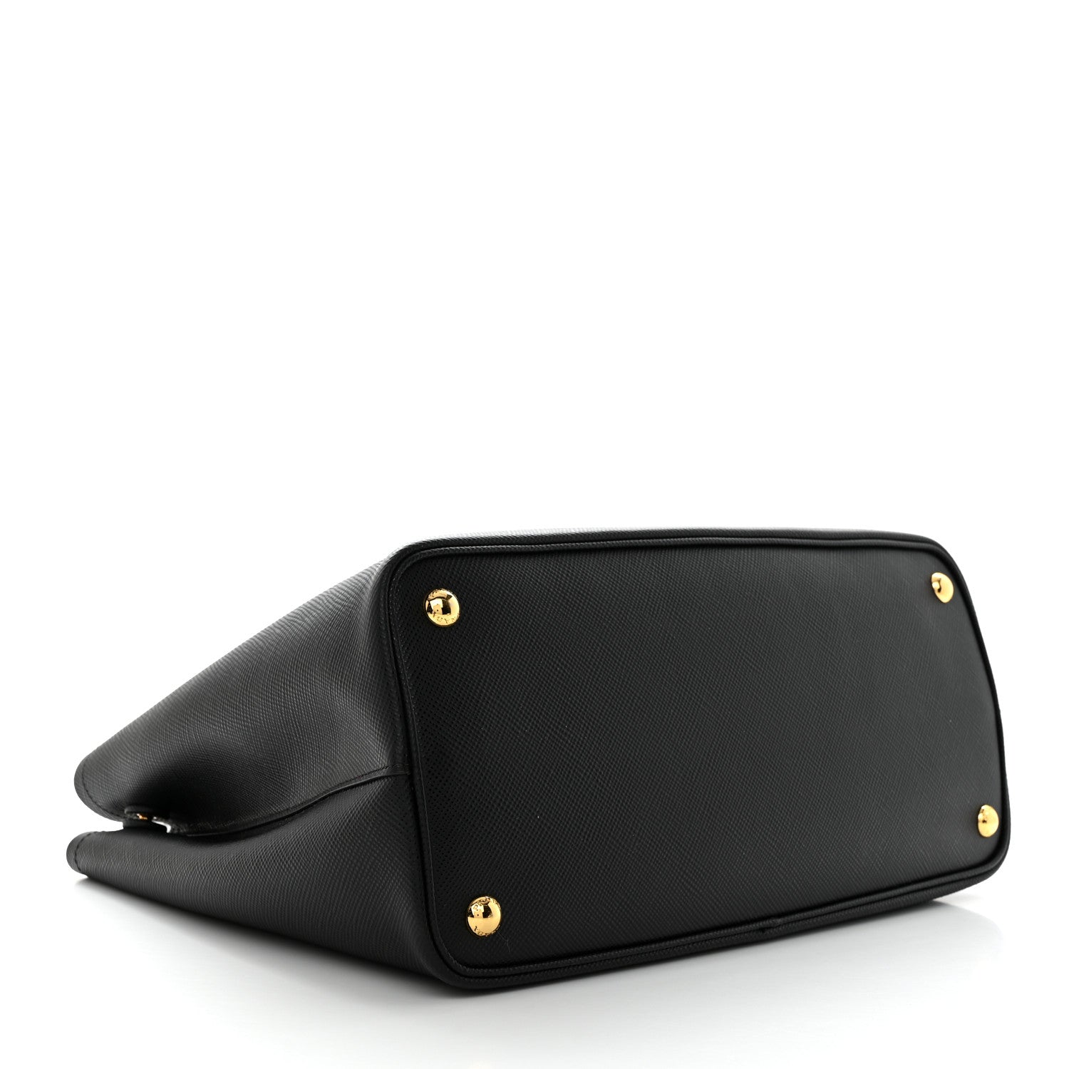 Prada Saffiano Cuir Medium Double Bag Black Fuoco 4 of 9