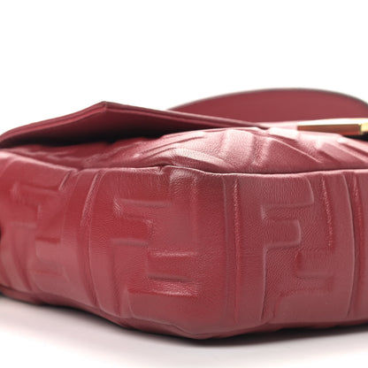 Fendi Nappa FF 1974 Embossed Baguette Fragola 5 of 10