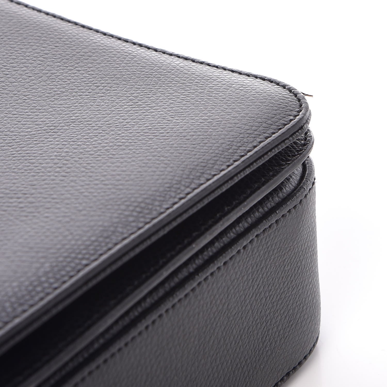 Saint Laurent Textured Calfskin Medium Classic Monogram Universite Bag Black 9 of 9