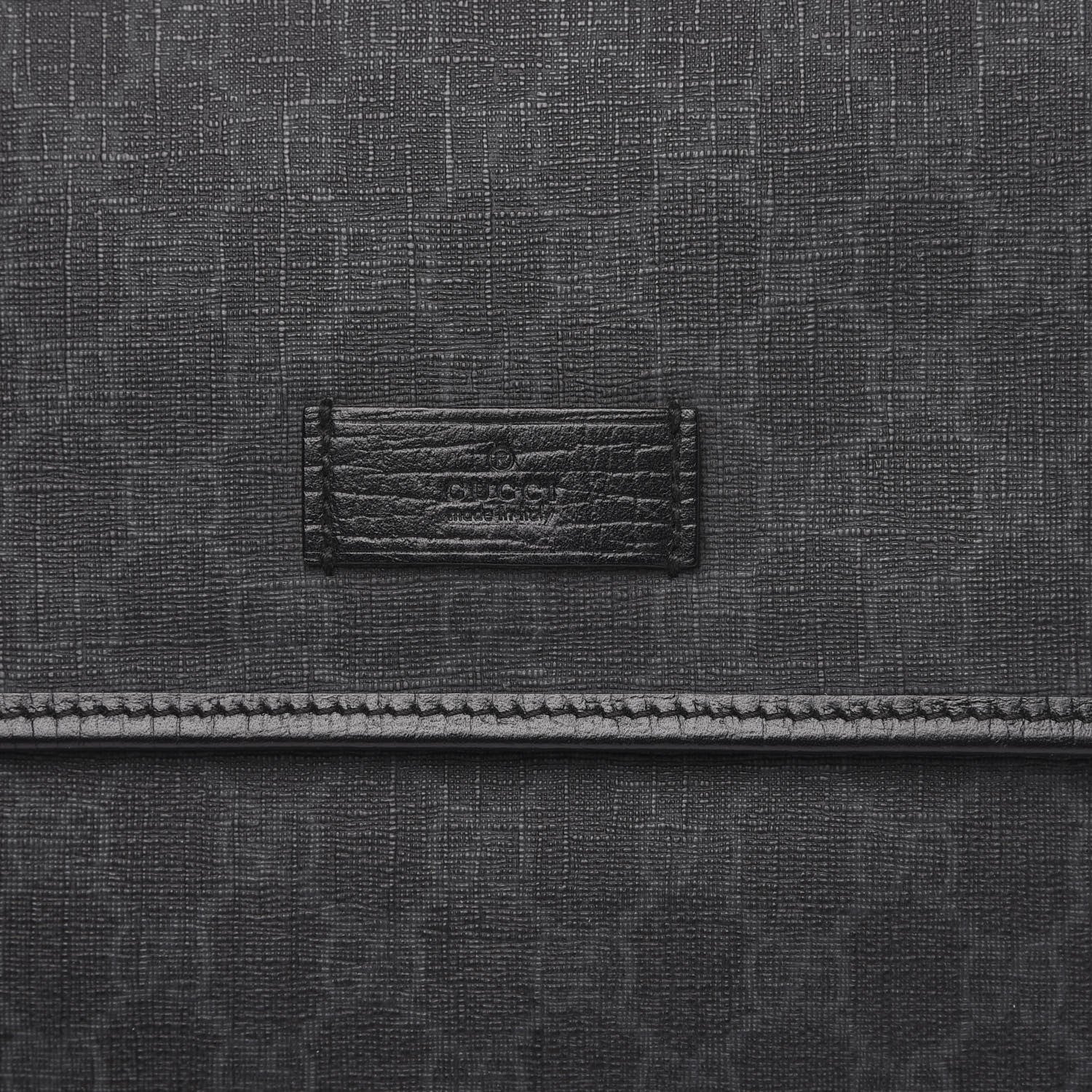 Gucci GG Plus Monogram Medium Flap Messenger Bag Black 9 of 9