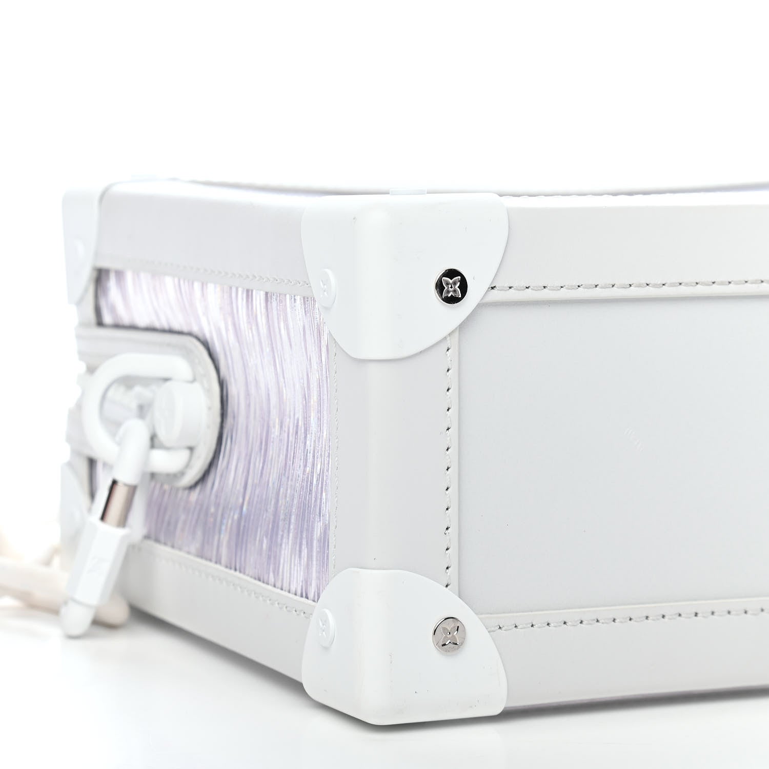 Louis Vuitton Calfskin PVC Epi Plage Soft Trunk Optic White 5 of 8