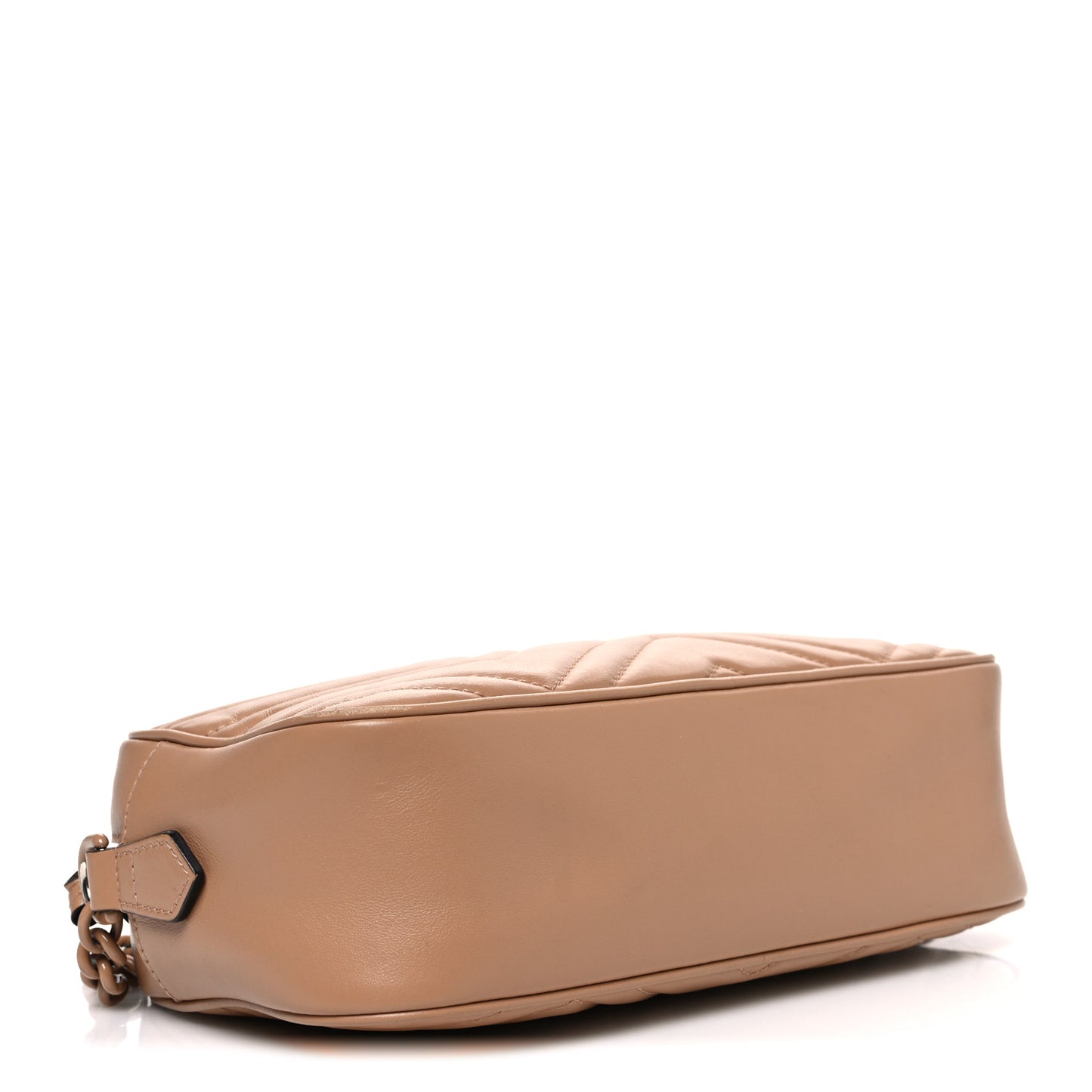 Calfskin Matelasse Monochrome Small GG Marmont Chain Shoulder Bag Camelia