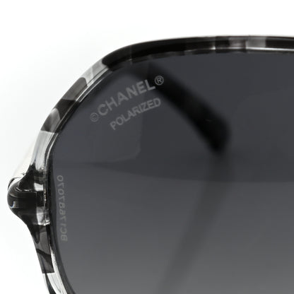Chanel Acetate Polarized Oversized CC Sunglasses 5345-A Black Grey 8 of 8
