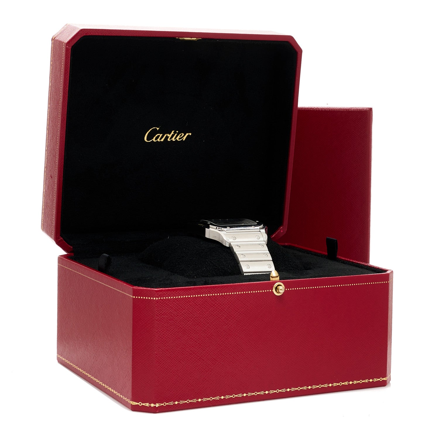 Cartier Stainless Steel 39.8mm Santos De Cartier Automatic Watch Blue 5 of 5