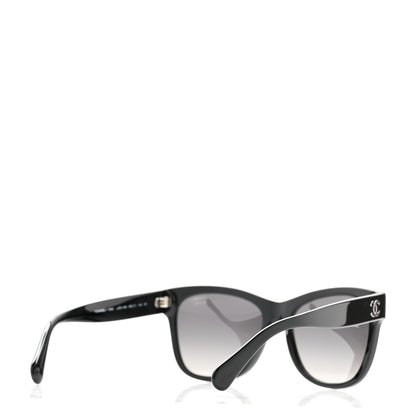 Chanel Acetate Polarized Square CC Sunglasses 5380 Black 4 of 8