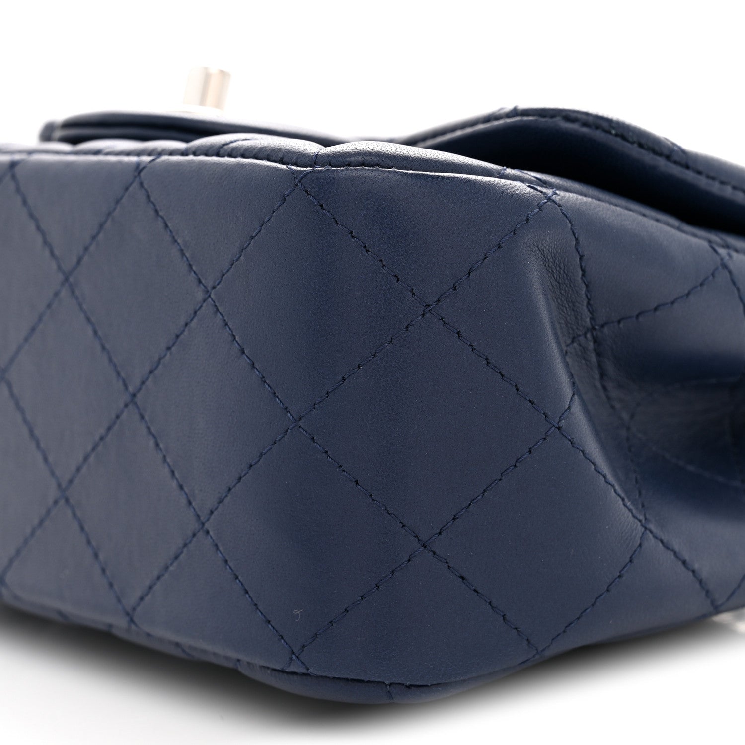Chanel Lambskin Quilted Mini Square Flap Navy 10 of 12