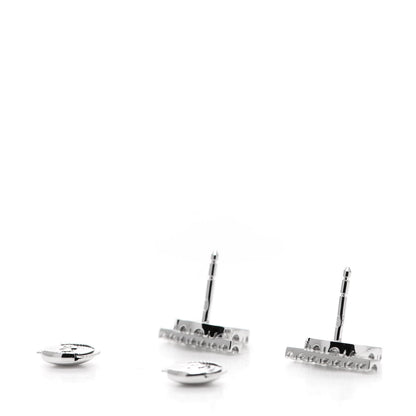Hermes 18K White Gold Diamond Finesse Earrings 3 of 6