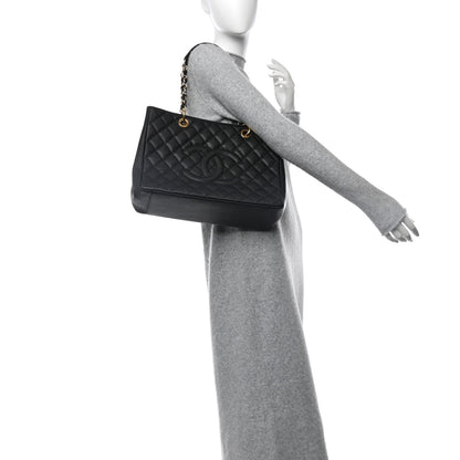 Chanel Caviar Quilted Grand Shopping Tote GST Black 2 of 13