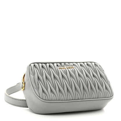 Miu Miu Nappa Matelasse Marsupio Belt Bag Nube 4 of 9