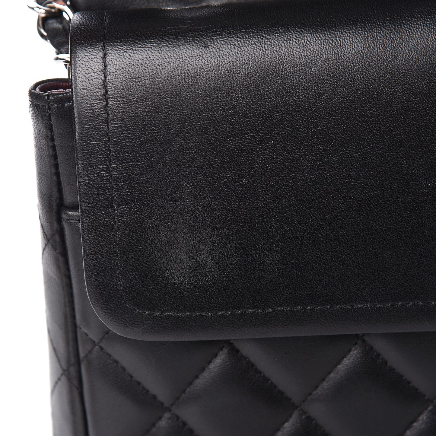 Lambskin Quilted Maxi Double Flap Black