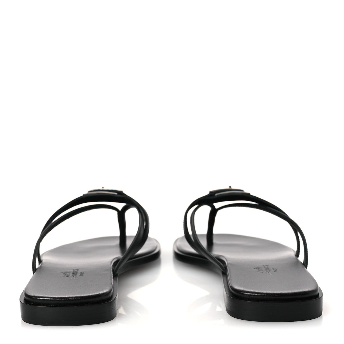 Hermes Calfskin Miss Sandals 39 Black 6 of 11