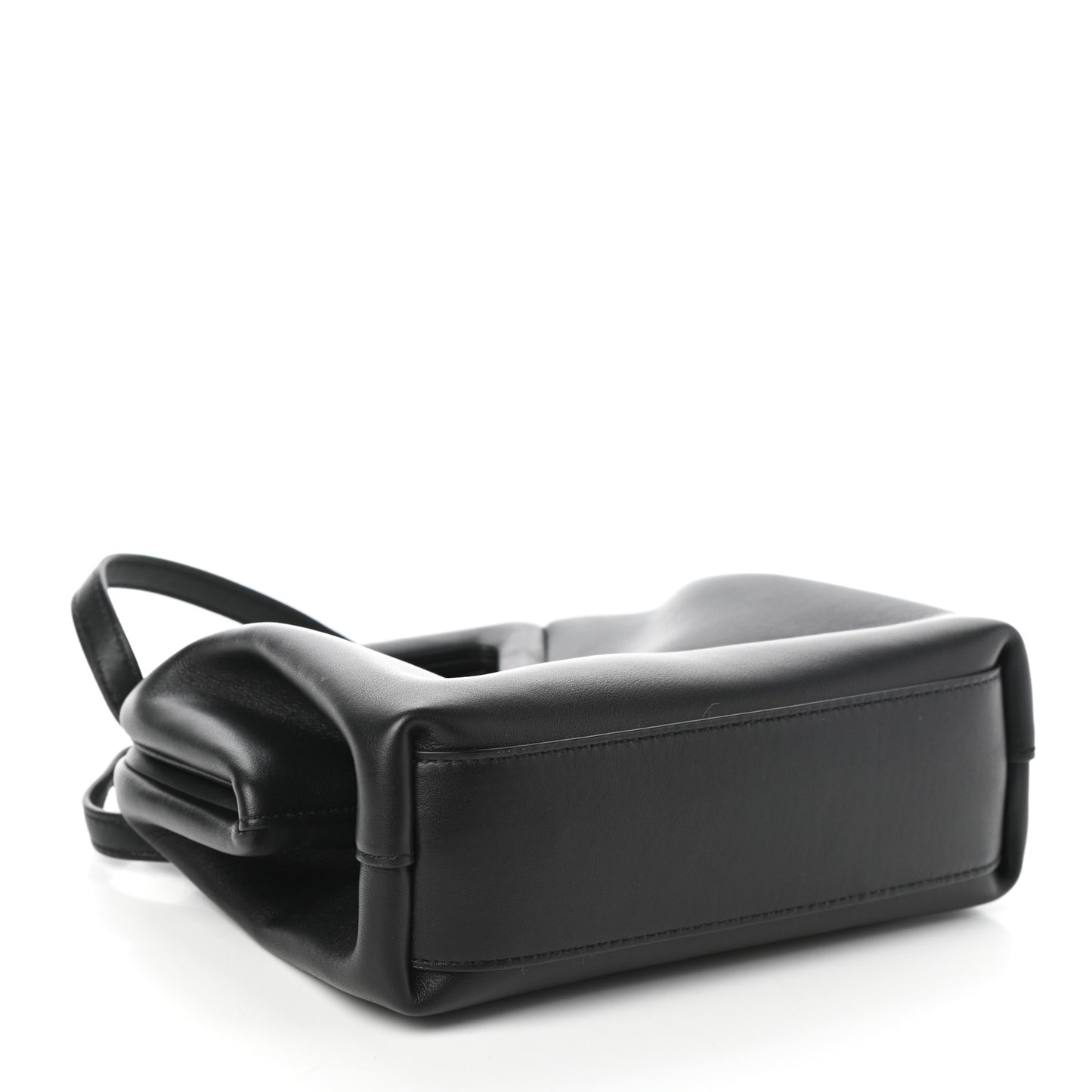 Calfskin Small The Point Triangle Bag Black