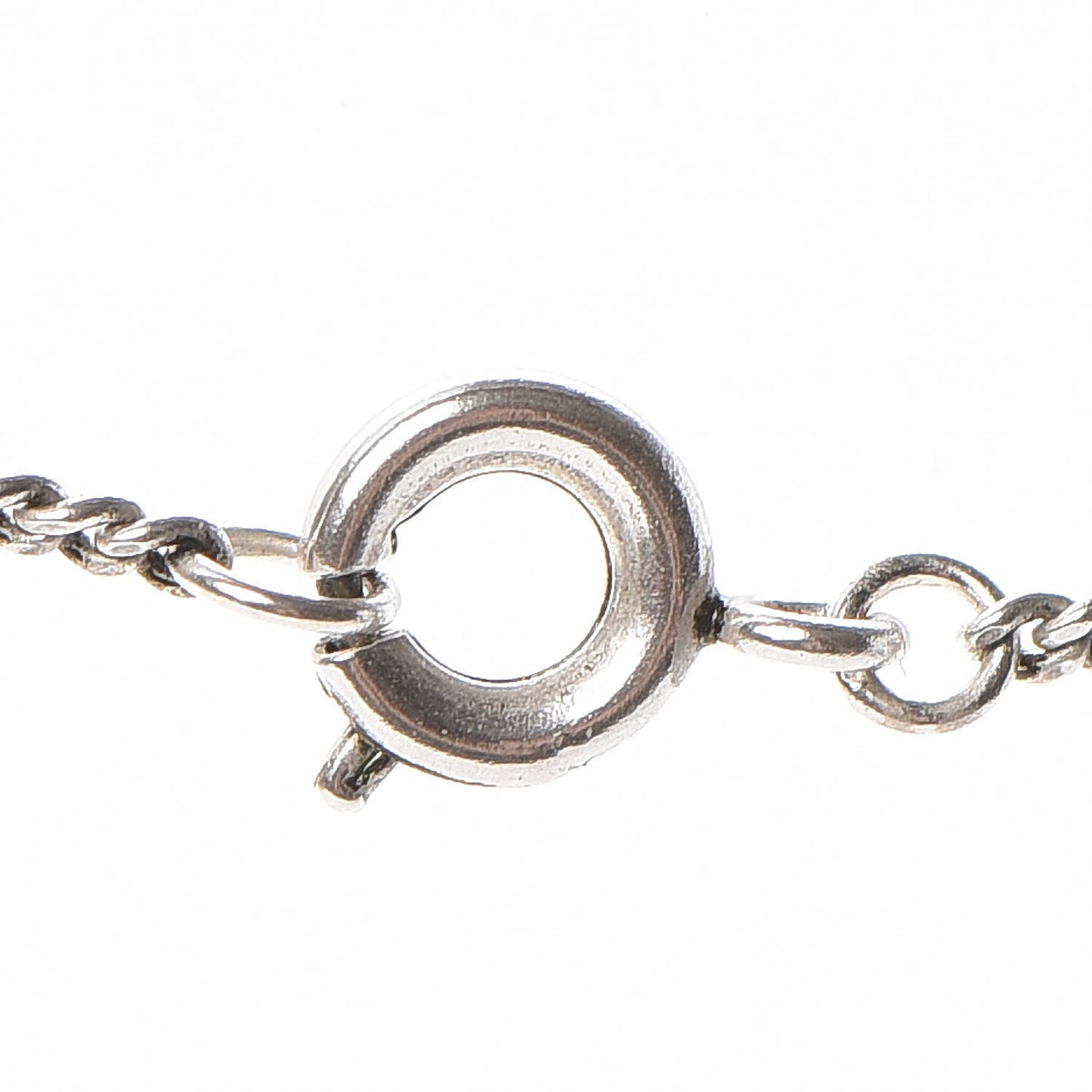 Brass Skeleton Chain Necklace Silver