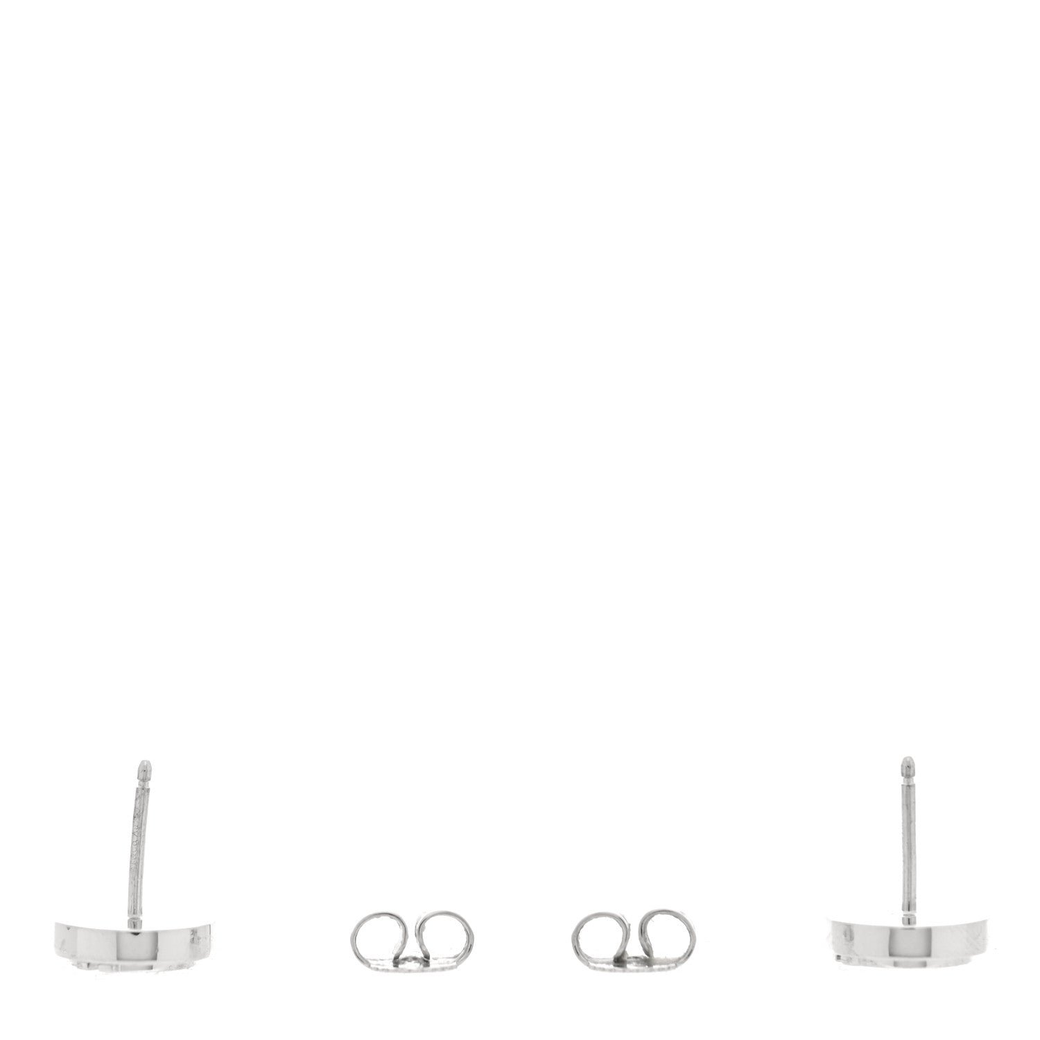 Tiffany 18K White Gold Turquoise T Circle Earrings 3 of 4