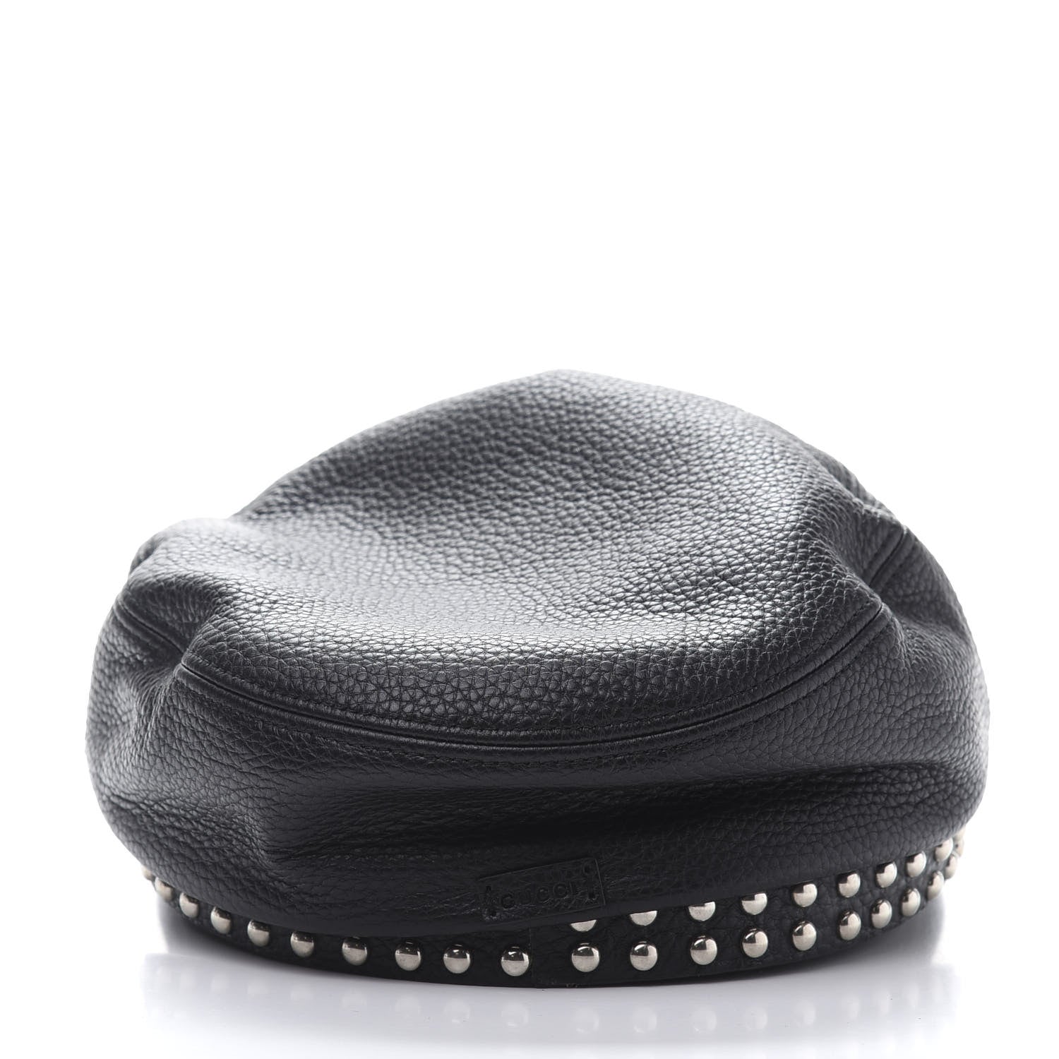 Gucci Calfskin Studded Cellarius Hat S Black 4 of 9