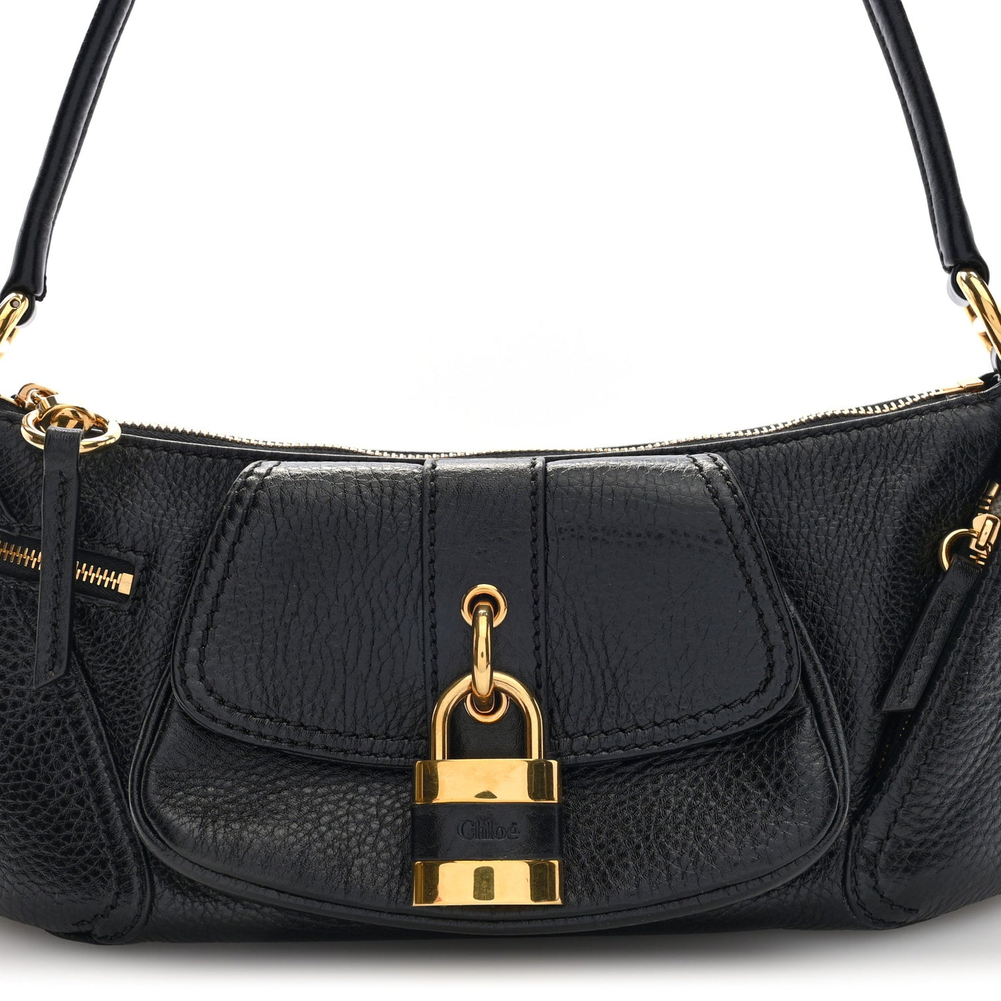 Grained Calfskin The 99 Shoulder Bag Black