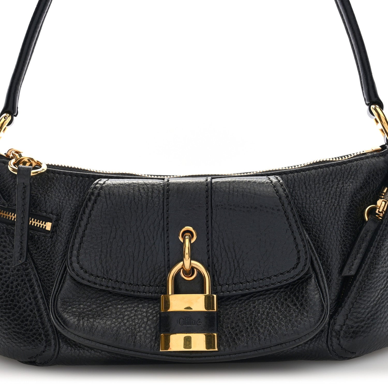 Chloe Grained Calfskin The 99 Shoulder Bag Black 7 of 9