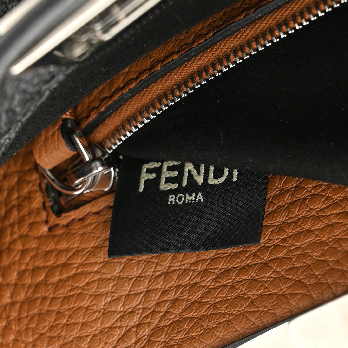 Cuoio Romano Selleria Bi-Color Mini Peekaboo Iconic Satchel Black Mou