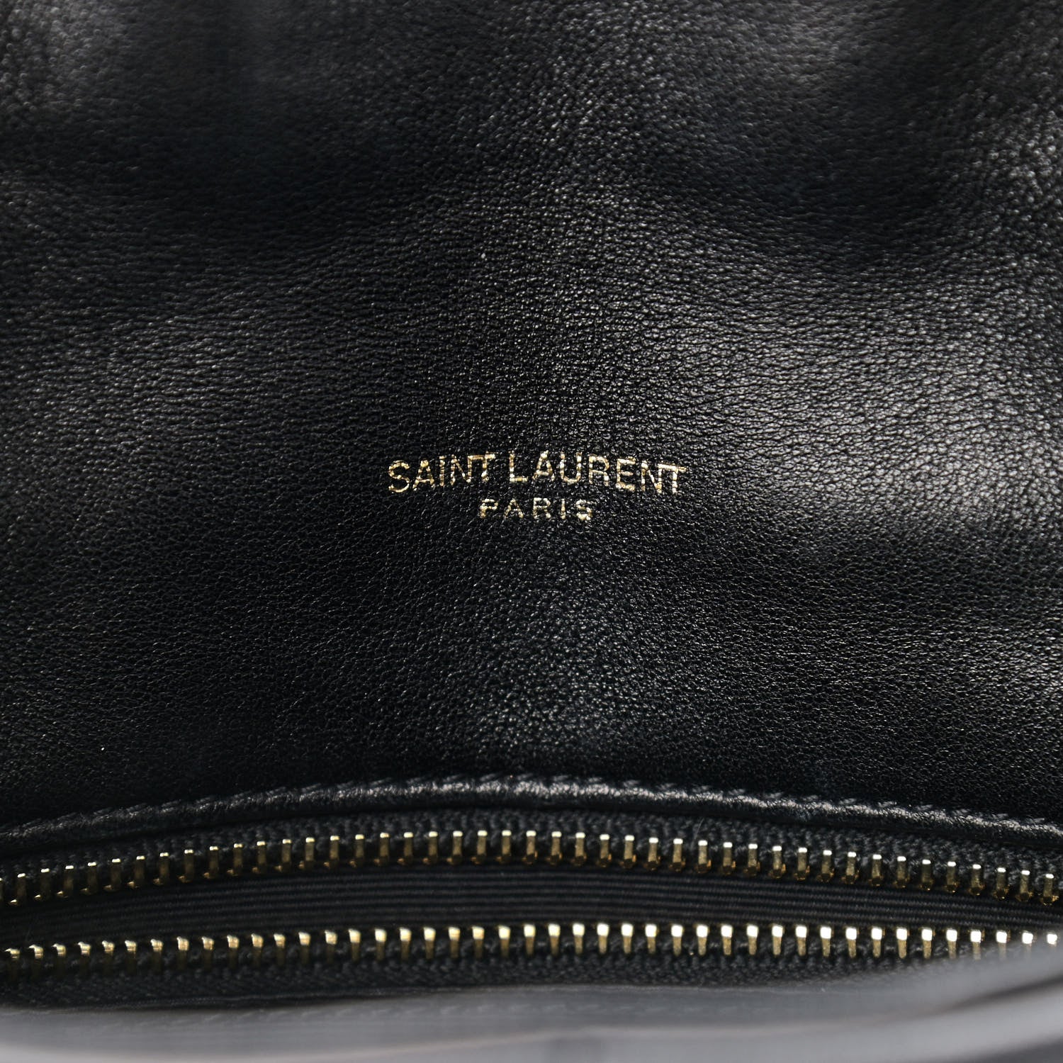 Saint Laurent Lambskin Quilted Toy Loulou Puffer Monogram Chain Satchel Black 7 of 12