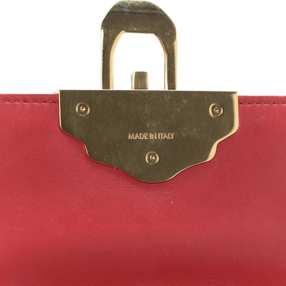 Dolce & Gabbana Lambskin Watersnake Embellished Lucia Shoulder Bag Red 12 of 19