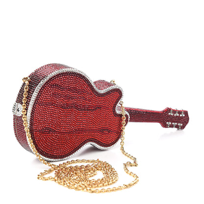 Judith Leiber Crystal Acoustic Electric Guitar Clutch Fire Multicolor 3 of 17