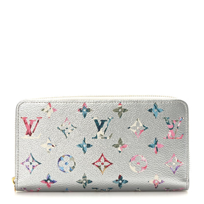 Louis Vuitton Metallic Monogram LV Garden Zippy Wallet Silver 1 of 6