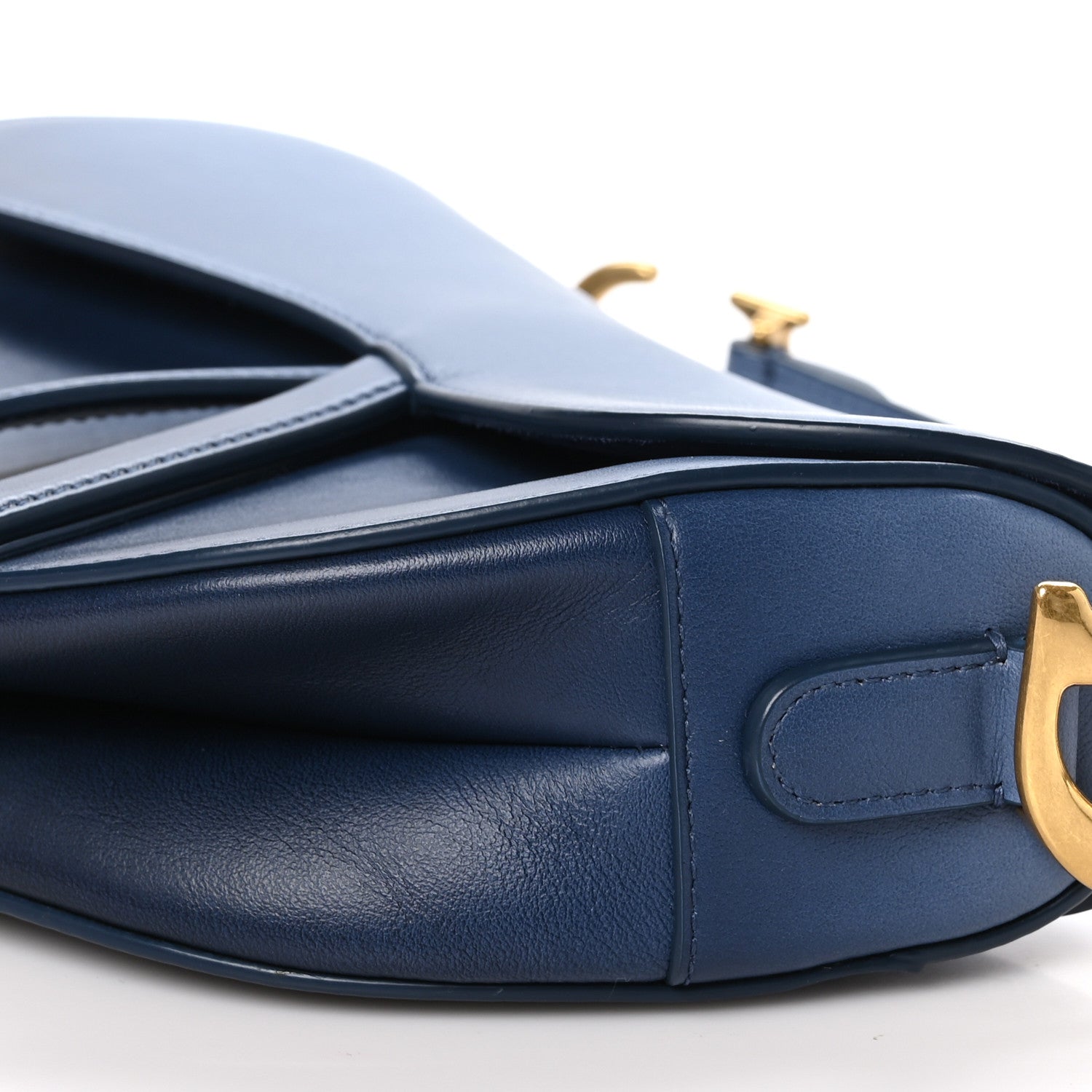 Christian Dior Calfskin Gradient Saddle Bag Indigo Blue 10 of 11