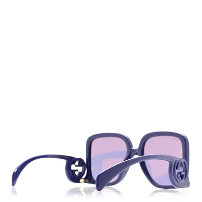 Gucci Acetate Rectangle Frame Sunglasses GG1326S Purple 3 of 9