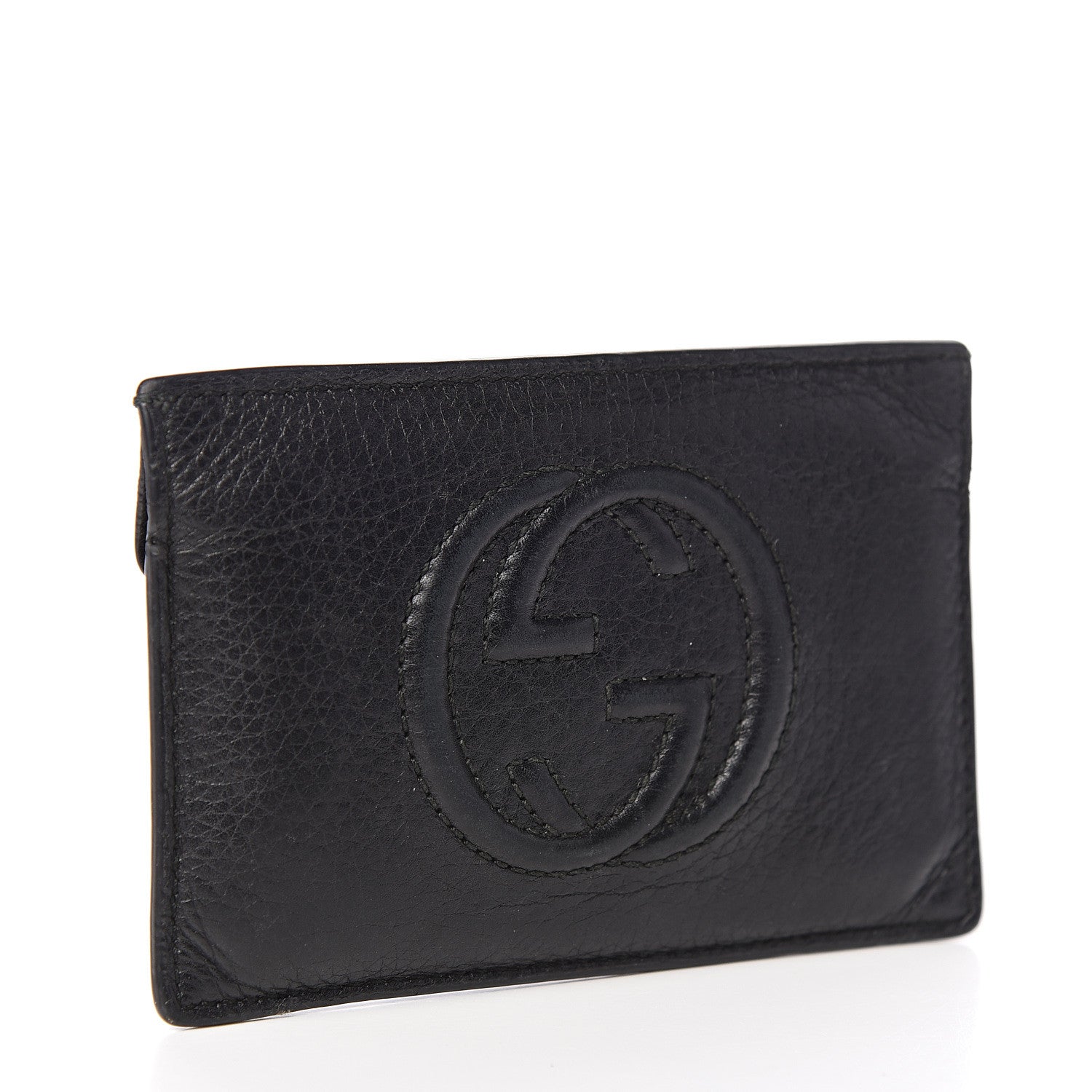 Gucci Grained Calfskin Soho Envelope Card Case Black 2 of 5