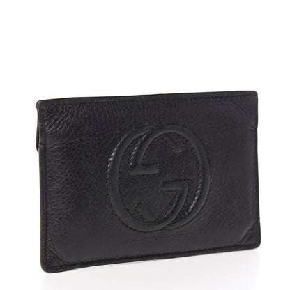 Gucci Grained Calfskin Soho Envelope Card Case Black 2 of 5