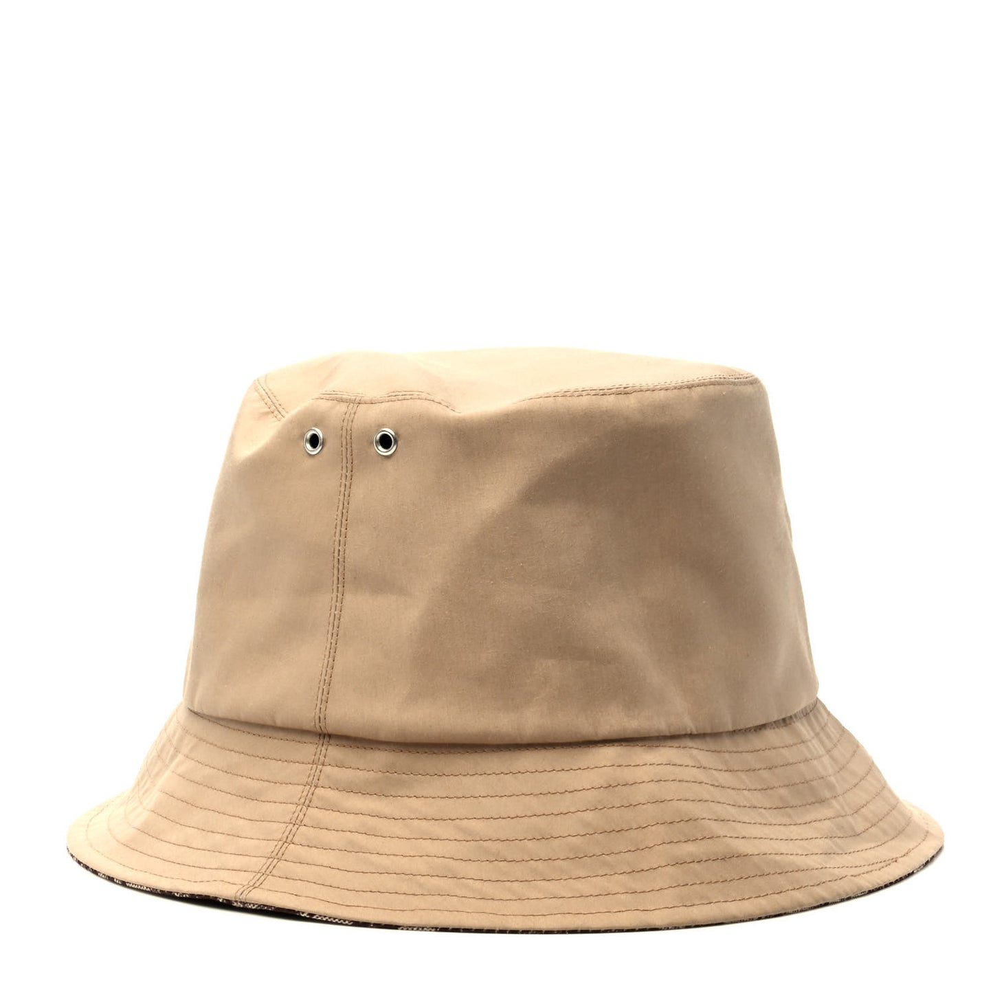 Polyester Cotton Oblique Teddy-D Brim Bucket Hat 57 Beige