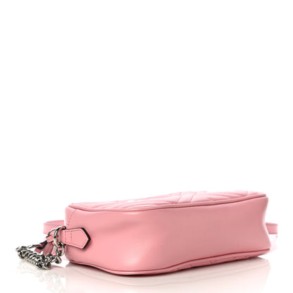 Gucci Calfskin Matelasse Small GG Marmont Chain Shoulder Bag Wild Rose 3 of 13