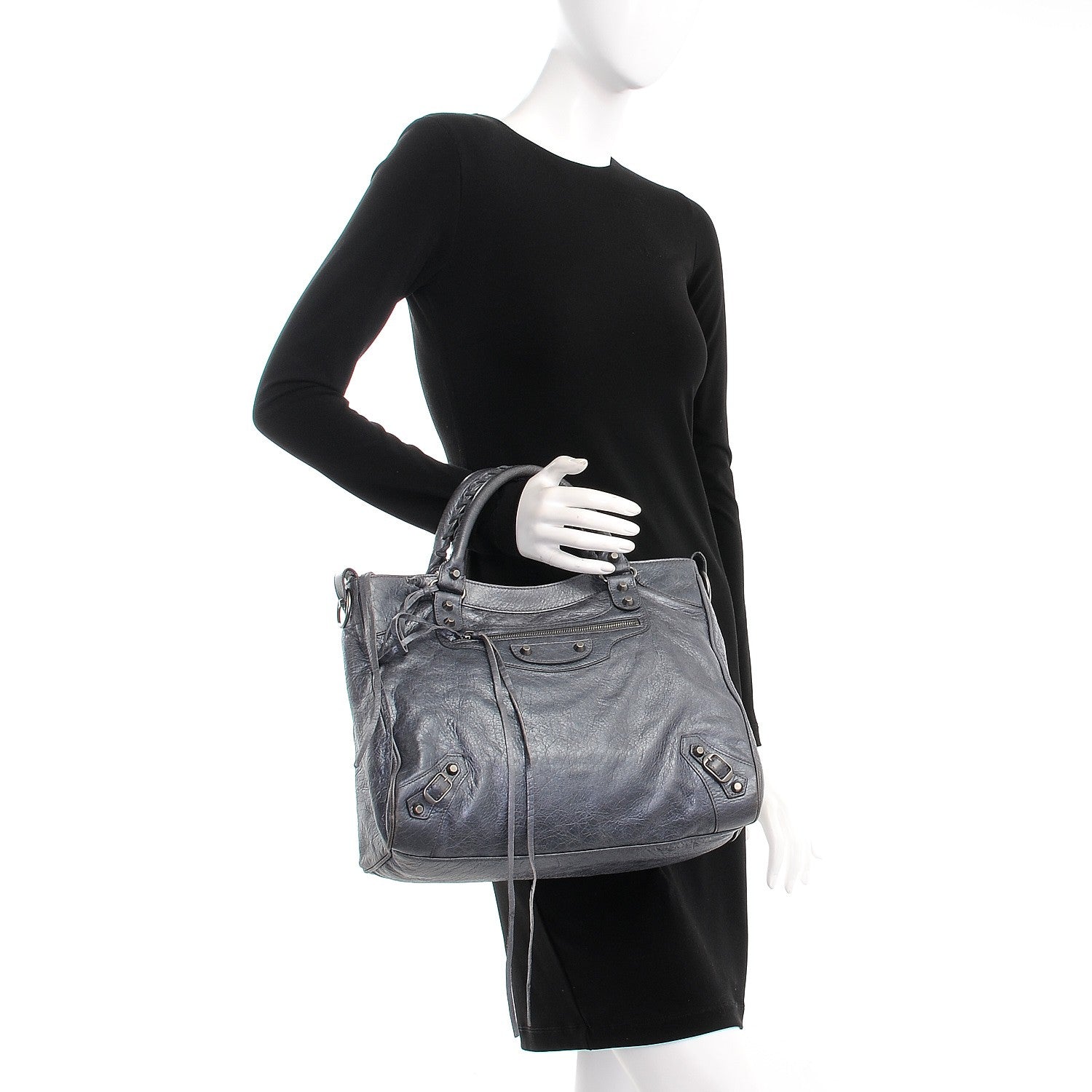 Balenciaga Agneau Classic Hardware Velo Argent Fonce 3 of 12