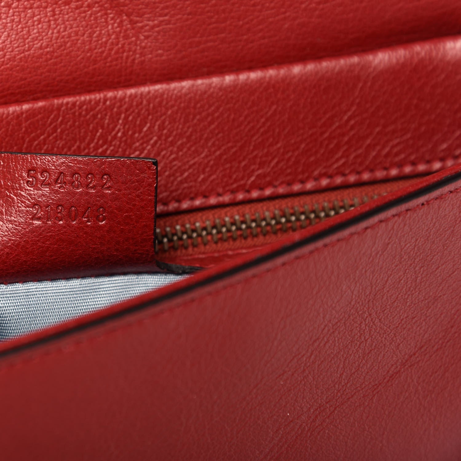 Gucci Calfskin Diagonal GG Medium Thiara Double Envelope Shoulder Bag Black Red 8 of 10