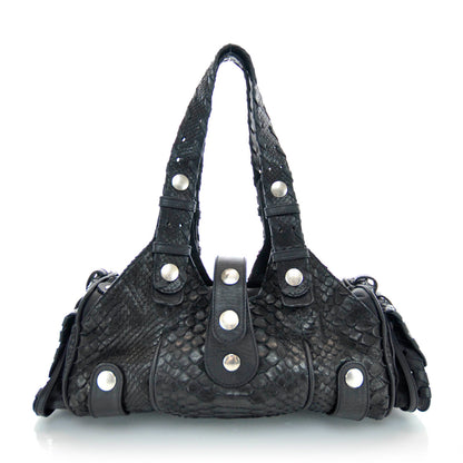 Chloe Python Silverado Shoulder Bag Black 1 of 10