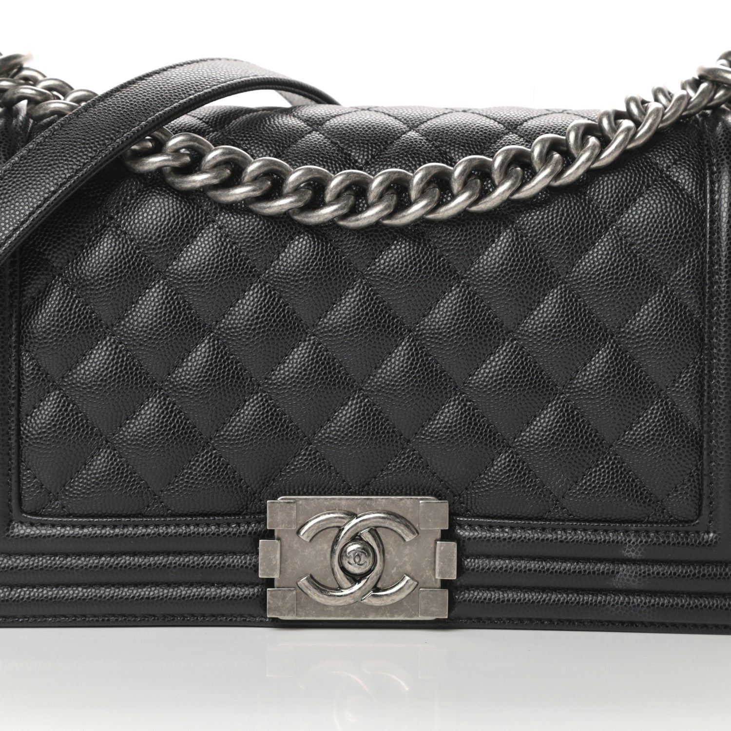 Chanel Caviar Quilted Medium Boy Flap Black 7 of 11