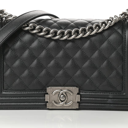 Chanel Caviar Quilted Medium Boy Flap Black 7 of 11